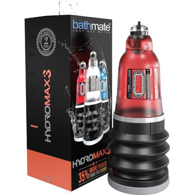 Гидропомпа BATHMATE HYDROMAX3, красная BM-HM3-BR